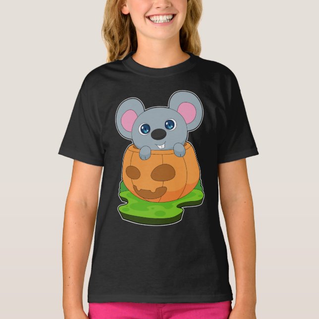 Mouse Halloween Pumpkin T-Shirt (Front)