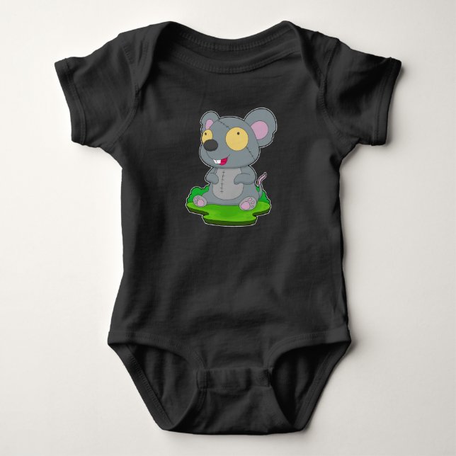 Mouse Halloween Zombie Baby Bodysuit (Front)