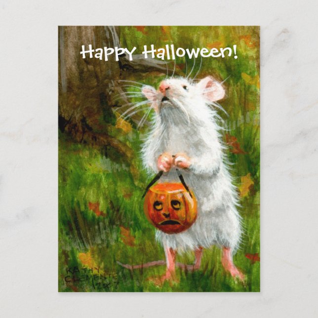 Mouse Happy Halloween! Postcard (Front)