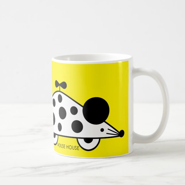 Mouse House BW Yellow Mug (Right)