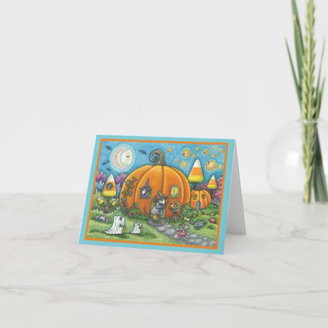 MOUSE HOUSE HALLOWEEN NOTE CARD Verse (Front)