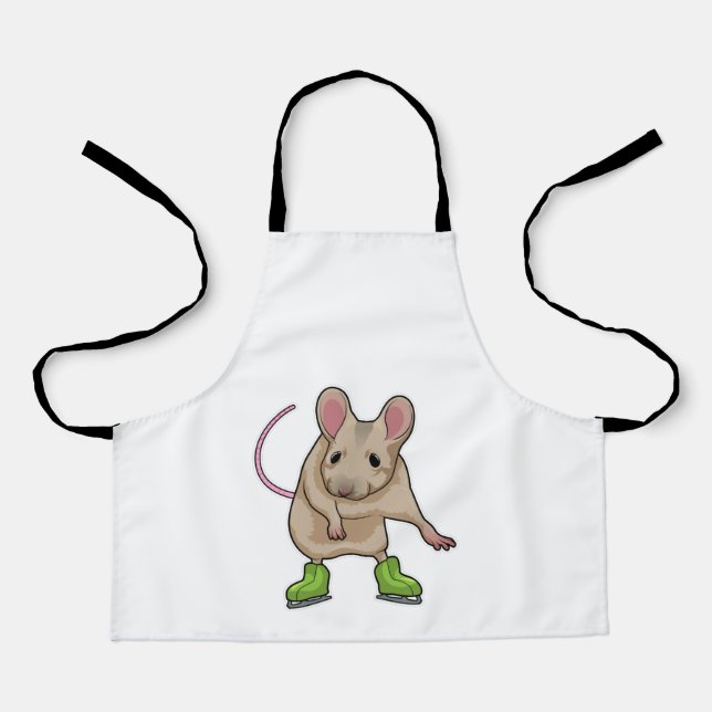 Mouse Ice skating Ice skates Apron (Front)