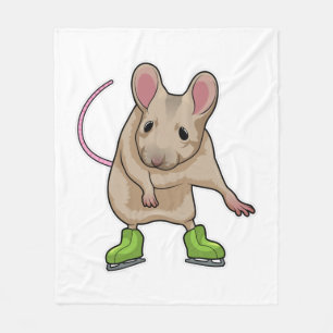 Mouse Ice skating Ice skates Fleece Blanket