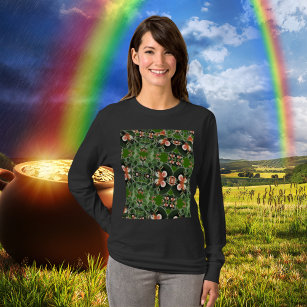 Mouse in Clover Kaleidoscope St. Patrick's Day T-Shirt