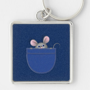 Mouse in Pocket Key Ring