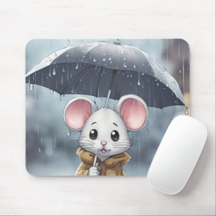 Mouse In The Rain Mouse Mat