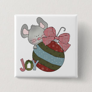 Mouse Joy Holiday T-shirts and Gifts 15 Cm Square Badge