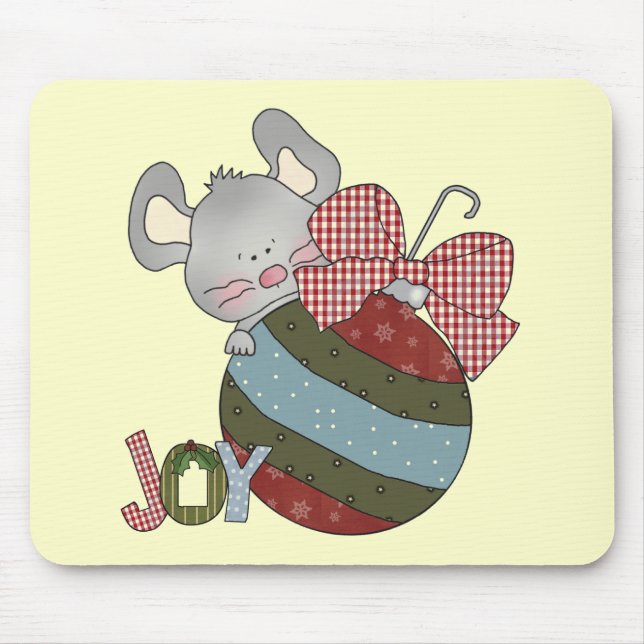 Mouse Joy Holiday T-shirts and Gifts Mouse Mat (Front)
