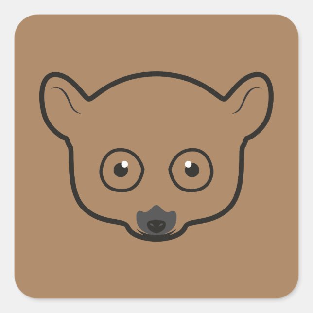 Mouse Lemur Square Sticker (Front)