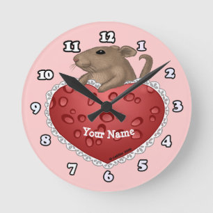 Mouse Love Heart  clocks