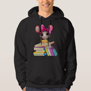 Mouse Lover Book Lover Design Mice and Books Hoodie