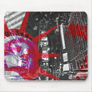 mouse mat New York the USA rules red freedom