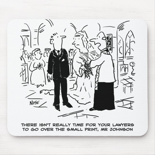 Mouse Mat with Church Service Wedding Vicar (Front)