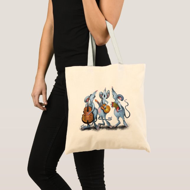 Mouse Music Band Fun Tote Bag (Front (Product))