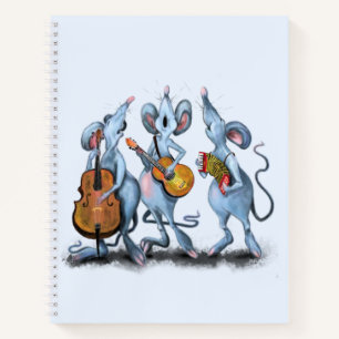 Mouse Music Band Funny Notebook