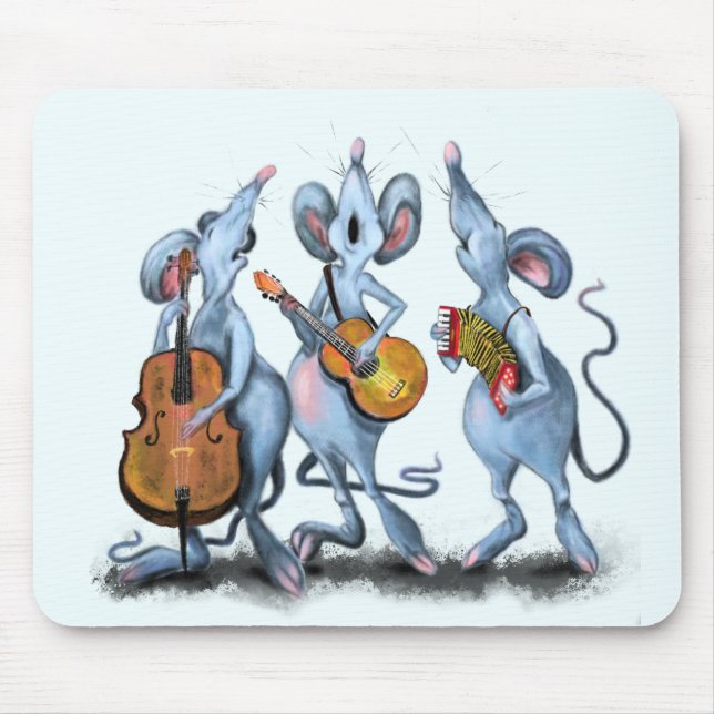 Mouse Music Band Mouse Pad Gift - Fun (Front)