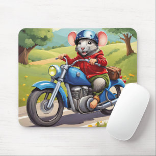 Mouse On Motorcycle Mat