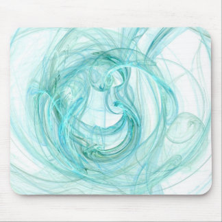 Mouse Pad: Aqua Unique Abstract Fractal Art! Mouse Mat