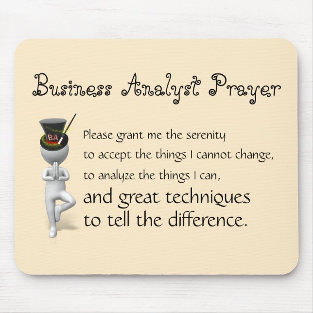Mouse Pad Business Analyst Prayer (Front)