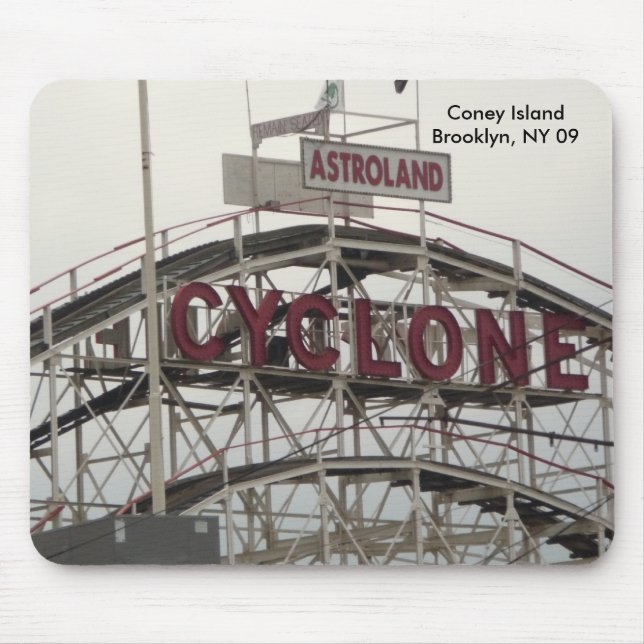 Mouse Pad, Cyclone Roller Coaster Mat (Front)
