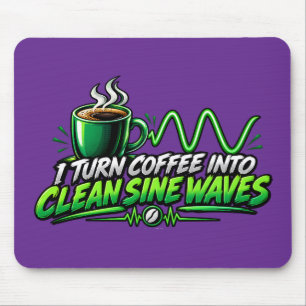 Mouse Pad Desk Accessory Clean Sine Waves Electric