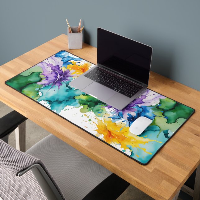 Mouse Pad & Desk Mat with Watercolor Abstract Spot (Office 2)