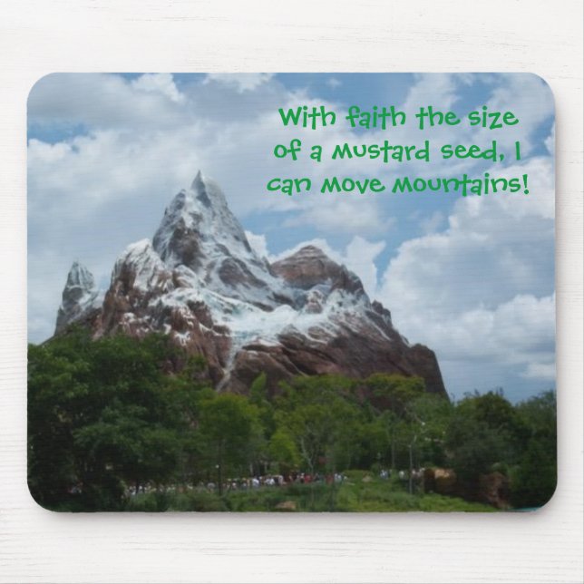 Mouse Pad: Faith the size of a mustard seed Mouse Mat (Front)