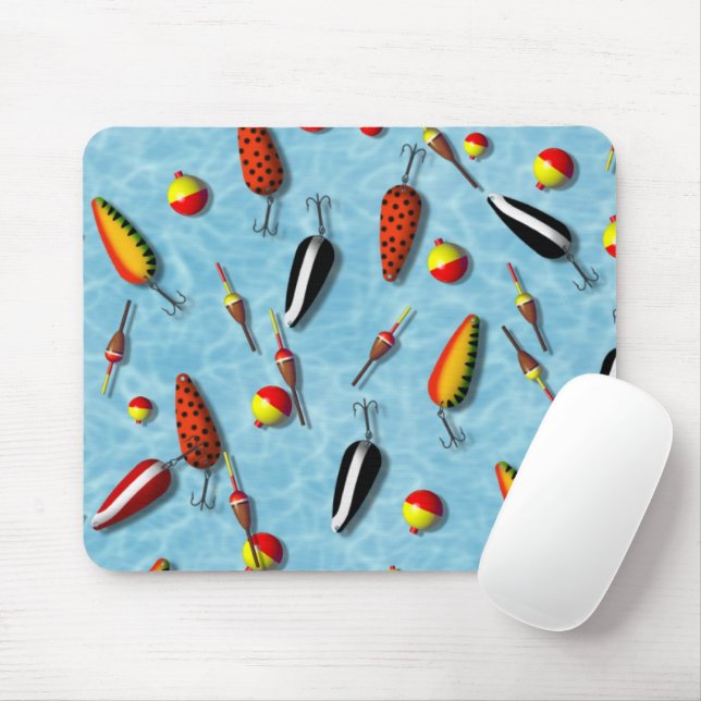 Mouse Pad - Fishing Bobs & Lures (With Mouse)