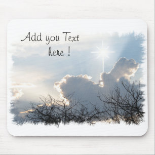 Mouse Pad Glory to God with a cross in the sky