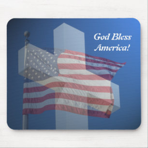 Mouse pad, God bless America! Mat