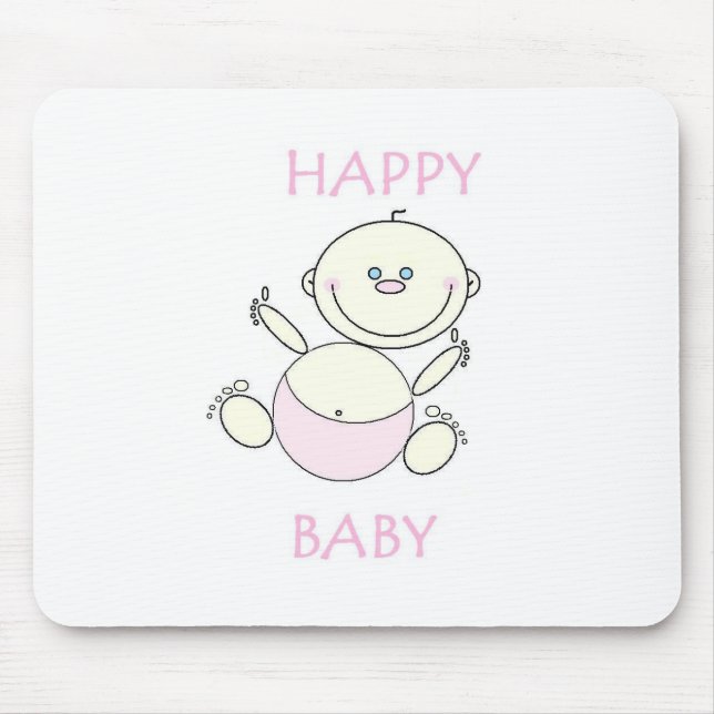 Mouse Pad, Happy Baby Mat (Front)