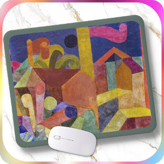 MOUSE PAD - ''Houses with Flags'' - An Abstract