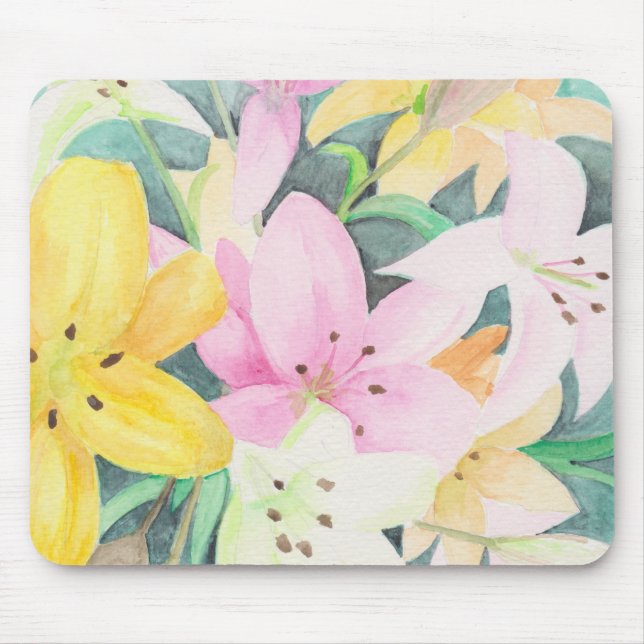 Mouse Pad, Lilies Mat (Front)