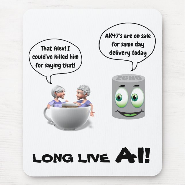 Mouse pad Long Live AI (Front)