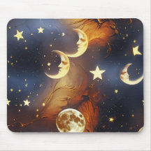 Mouse Pad – Luxury Dreamy Fiery Orange Celestial M