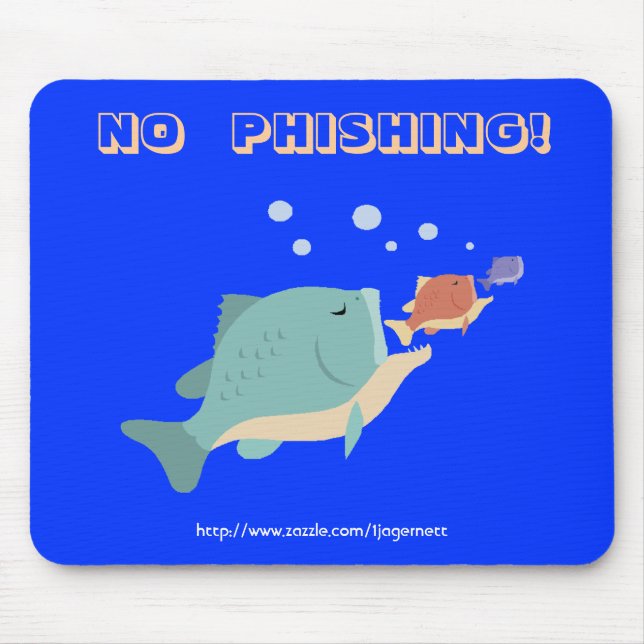 Mouse Pad, No Phishing Mouse Mat (Front)