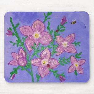 Mouse pad, painted design "Morning Dew:" Mat