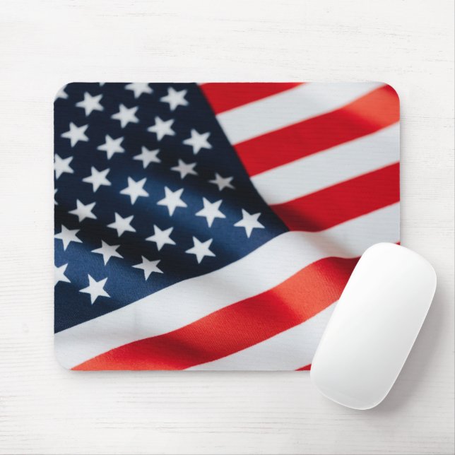Mouse pad - USA Flag (With Mouse)