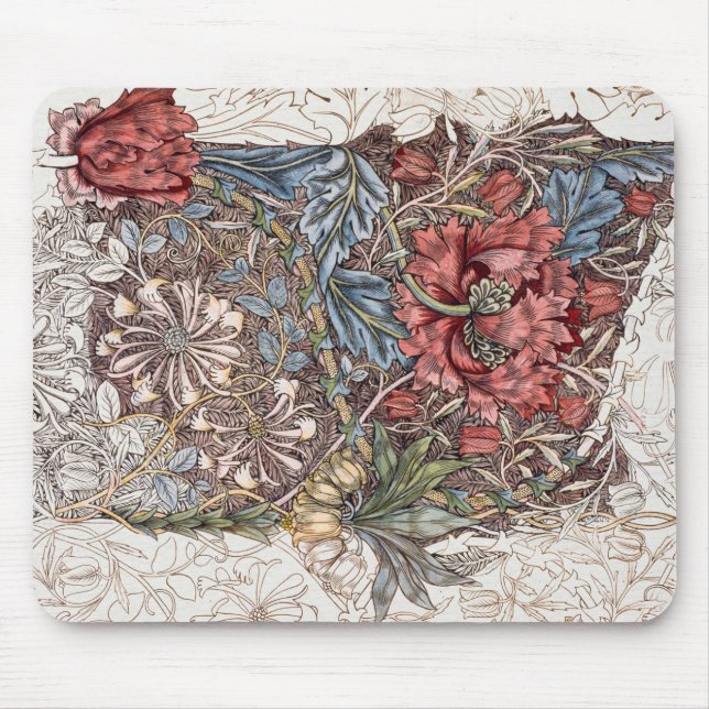 MOUSE PAD : WILLIAM MORRIS : HONEYSUCKLE + TULIP (Front)
