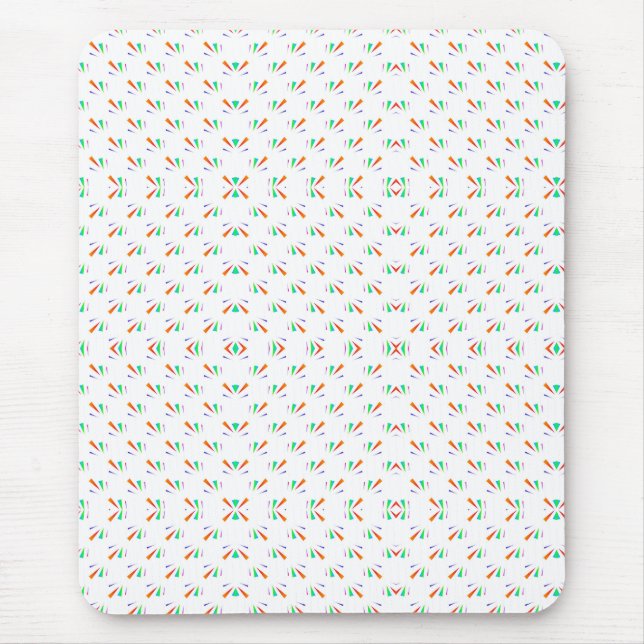 mouse pad with a colourful leaf pattern on a white (Front)