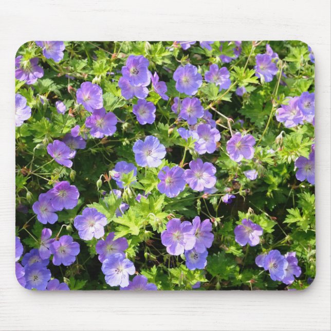 mouse pad with blue flowers (Front)