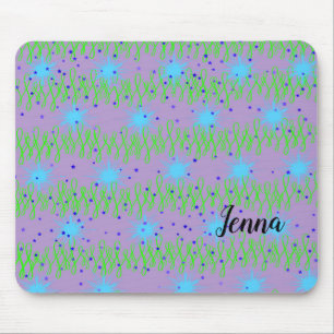 Mouse Pad with Blue Star Design