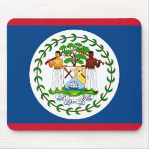Mouse pad with Flag of Belise