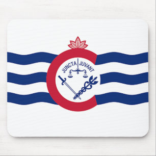 Mouse pad with Flag of Cincinnati, Ohio