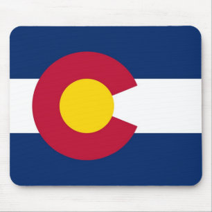 Mouse pad with Flag of Colorado State - USA