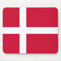 Mouse pad with Flag of Denmark