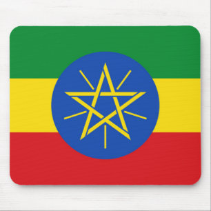 Mouse pad with Flag of Ethiopia