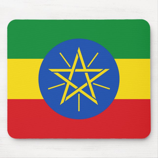 Mouse pad with Flag of Ethiopia (Front)