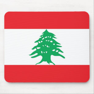 Mouse pad with Flag of Lebanon