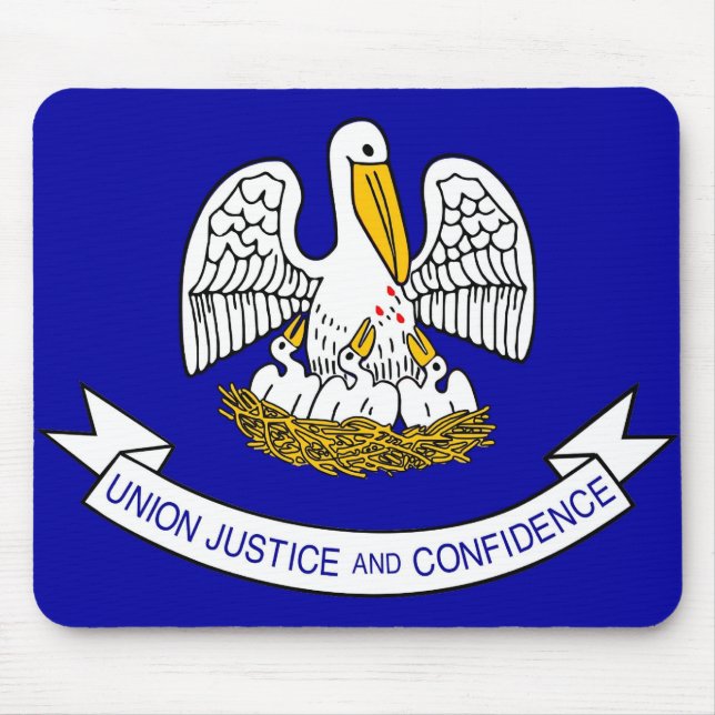 Mouse pad with Flag of Louisiana State - USA (Front)